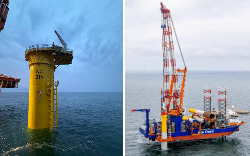 德國Nordseecluster海上風(fēng)電項目完成首個渦輪機(jī)基礎(chǔ)安裝